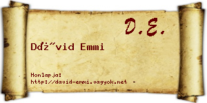Dávid Emmi névjegykártya